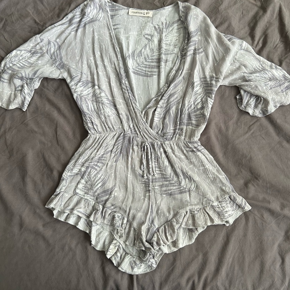 Elegant Gray Romper by Forever 21